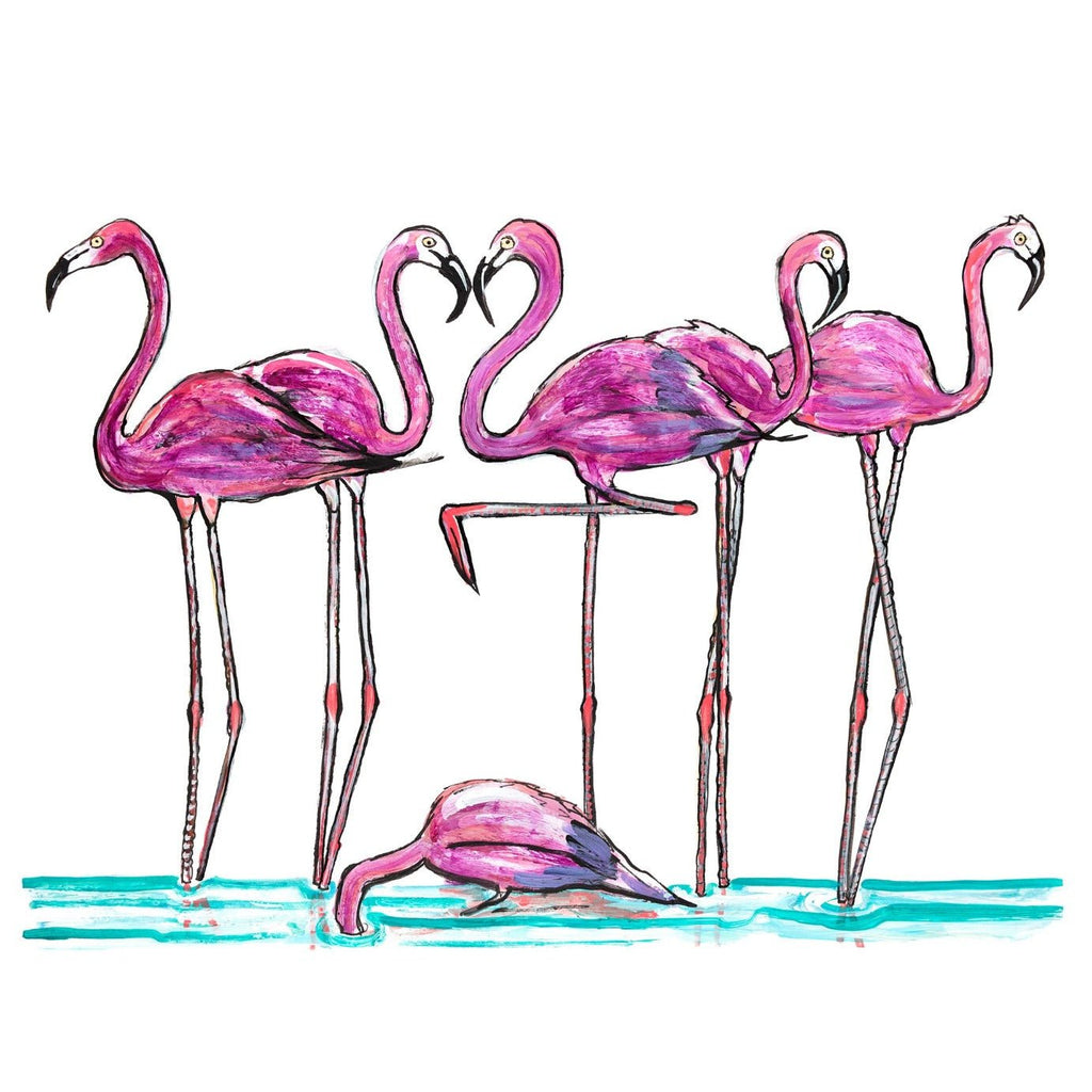 FLAMINGO LONG LEGS PRINT - Charlotte Posner