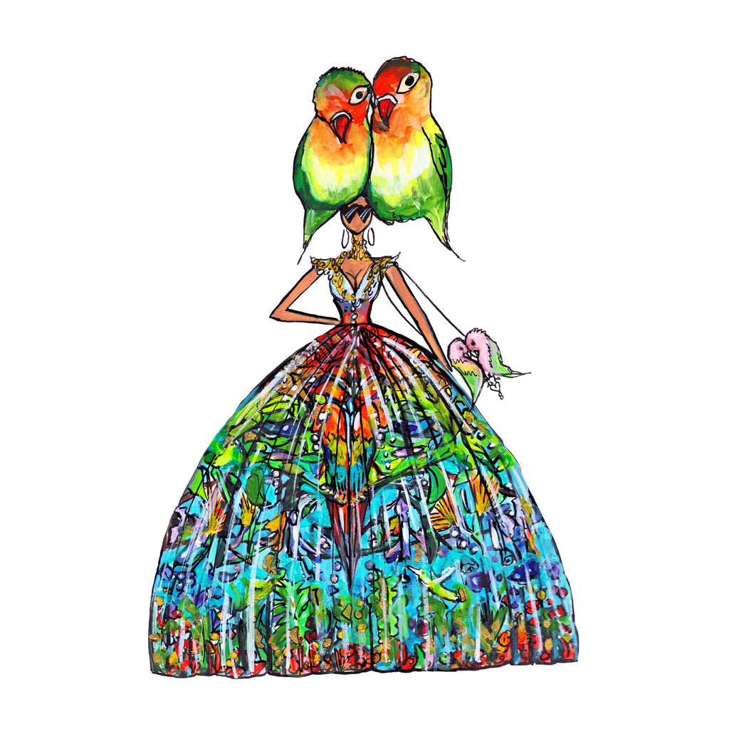 LOVE BIRDS PRINT - Charlotte Posner