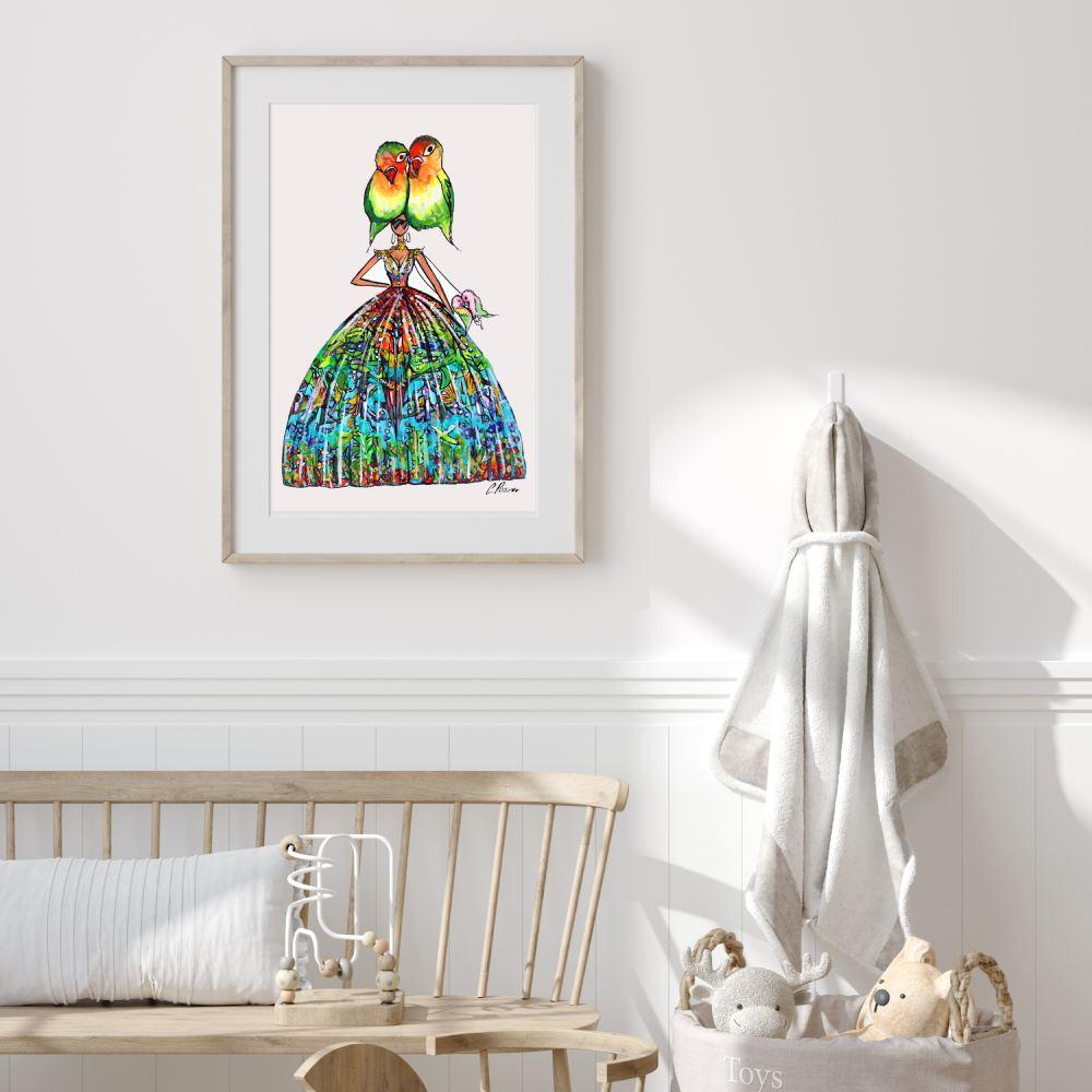 LOVE BIRDS PRINT - Charlotte Posner