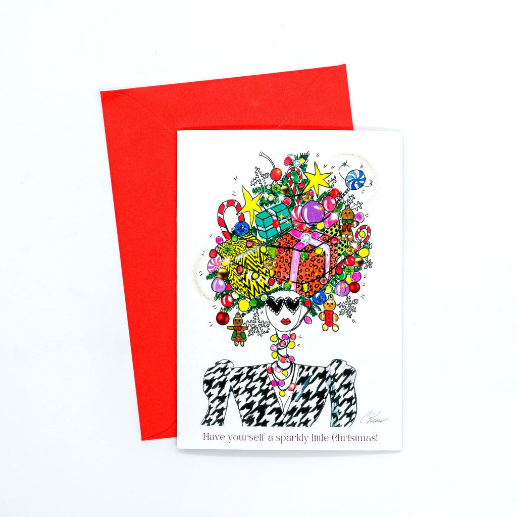 SPARKLY CHRISTMAS NOTECARD - Charlotte Posner