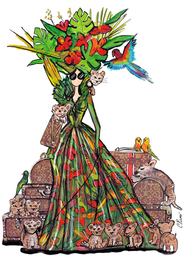 TROPICAL FASHIONISTA PRINT - Charlotte Posner